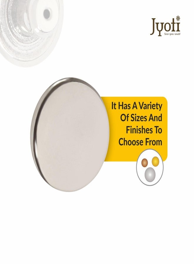 Jyoti Snap Button (120 Sets of Size VT - 8/15mm of Steel in Nickel Finish) Strong Grip Round Studs Clasp, Fasteners for Sewing, Purses, Bags, Leather, Clothes & DIY Works - Pack of 1 Pouch - Image 4